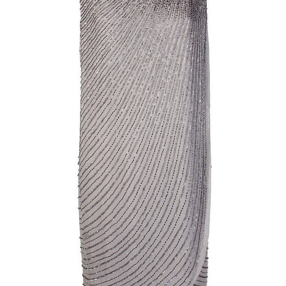 NWT Adrianna Papell‎ Beaded Wrap High/Low Dress in Platinum [PLUS SZ 22W ] - Picture 8 of 13